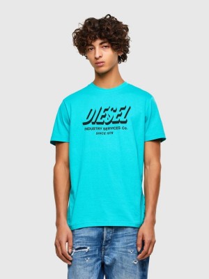 AZURE Diesel T Diegos A5 Men's T Shirts | 38524VHXB