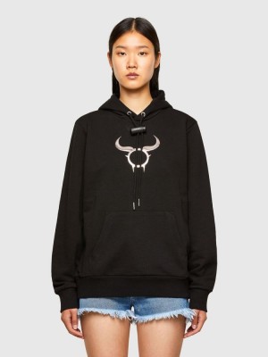 Black Diesel Cl S Girk Hood O Women's Sweatshirts | 32109OLRS