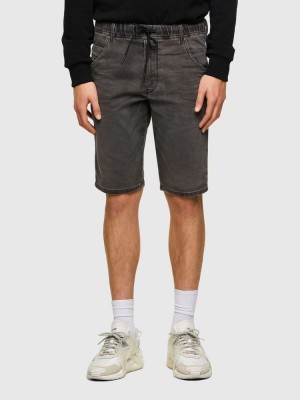 Black Diesel D Krooshor Men's Denim Shorts | 58170UFGV