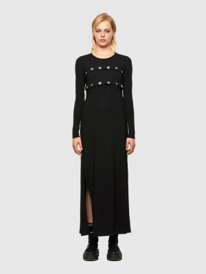 Black Diesel D Raspery Women's Dresses | 89561ZDVI