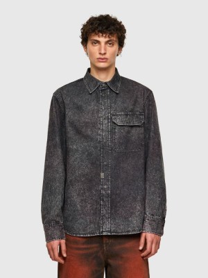 Black Diesel D Wrapp Sp Men's Shirts | 94583ETLX