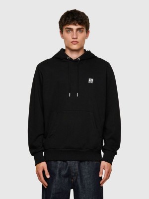 Black Diesel S Girk Hood K21 Men's Sweatshirts | 81540FXSQ