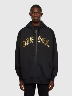 Black Diesel S Oxi Zip A1 Men's Sweatshirts | 96301UIAX