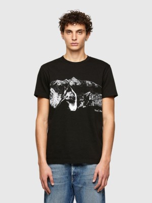 Black Diesel T Diegos A7 Men's T Shirts | 61279ACET