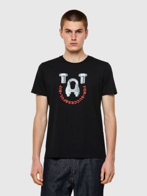 Black Diesel T Diegos B3 Men's T Shirts | 42937XUAK