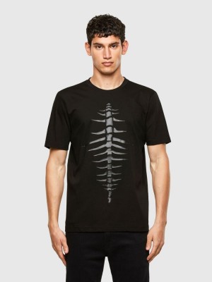 Black Diesel T Just A31 Men's T Shirts | 12836BAPD