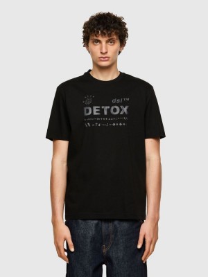 Black Diesel T Just B63 Men's T Shirts | 24369LRUC