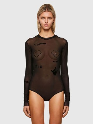 Black Diesel Uftk Valerie Women's Bodysuits | 31970MUJY