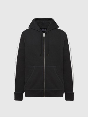 Black Diesel Umlt Brandon Z Men's Hoodie | 36208UZCB