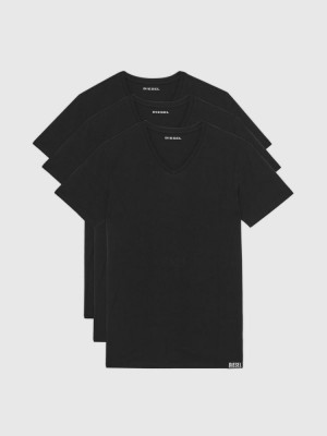 Black Diesel Umtee Michael3pack Men's T Shirts | 81603PDGN