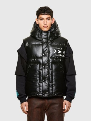 Black Diesel W Sellers Men's Jackets | 65318VKCM