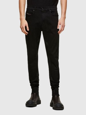 Black / Dark Grey Diesel D Istort Men's Skinny Jeans | 50274FMWA