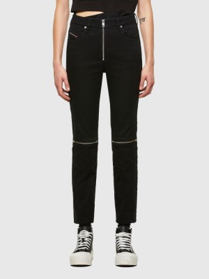 Black / Dark Grey Diesel D Joy Women's Slim Jeans | 79150KZCY