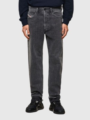 Black / Dark Grey Diesel D Macs Men's Straight Jeans | 36482VTQK