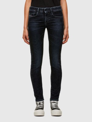 Black / Dark Grey Diesel D Ollies Slim Women's Joggjeans | 38067LGDM