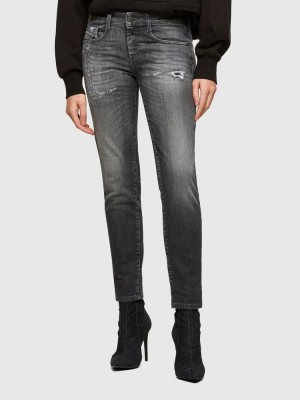 Black / Dark Grey Diesel D Ollies Slim Women's Joggjeans | 71925LZMX