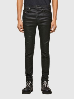 Black / Dark Grey Diesel D Reeft Skinny Men's Joggjeans | 12984HOCF