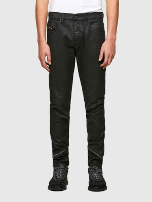 Black / Dark Grey Diesel D Strukt Men's Slim Jeans | 24685FEXI