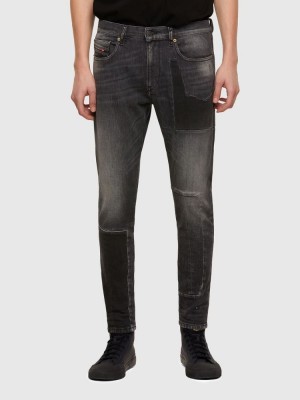 Black / Dark Grey Diesel D Strukt Men's Slim Jeans | 05739PBSL