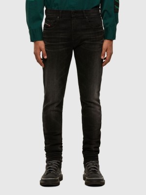 Black / Dark Grey Diesel D Strukt Men's Slim Jeans | 04789PJAC