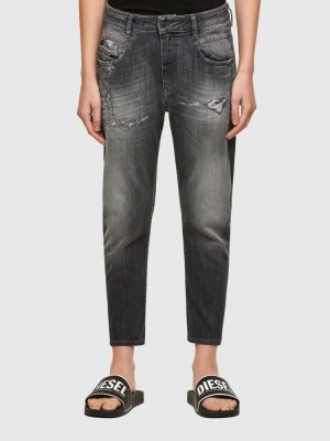 Black / Dark Grey Diesel Fayza Women's Joggjeans | 38207HGOS