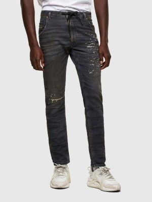 Black / Dark Grey Diesel Krooley Men's Joggjeans | 54821FXWR