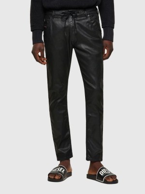 Black / Dark Grey Diesel Krooley Tapered Men's Joggjeans | 30692PUKA