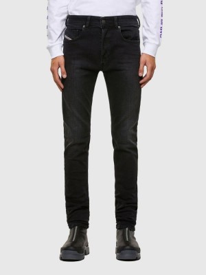 Black / Dark Grey Diesel Sleenker Men's Skinny Jeans | 39850RTQE