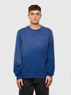 Blue Diesel T Jubind Ls Men's T Shirts | 03814CJGE