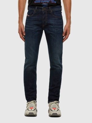 Dark Blue Diesel Buster Men's Tapered Jeans | 25960TMUX