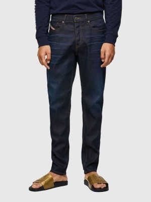 Dark Blue Diesel D Fining Men's Tapered Jeans | 90421FVAM