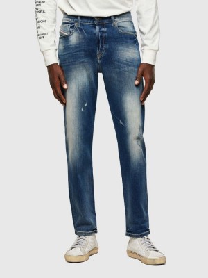 Dark Blue Diesel D Fining Men's Tapered Jeans | 53068YWFS