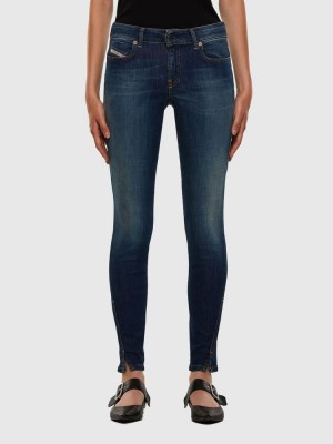 Dark Blue Diesel D Jevel Women's Slim Jeans | 32809BZMV