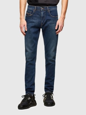 Dark Blue Diesel D Strukt Men's Slim Jeans | 82916YJXH