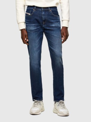 Dark Blue Diesel D Strukt Men's Slim Jeans | 19564VNDG