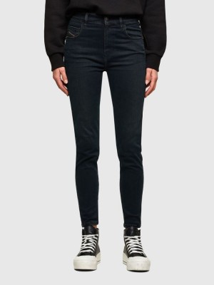 Dark Blue Diesel Slandy High Women's Skinny Jeans | 29158YTBI