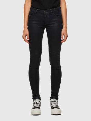 Dark Blue Diesel Slandy Women's Skinny Jeans | 78512PZWD