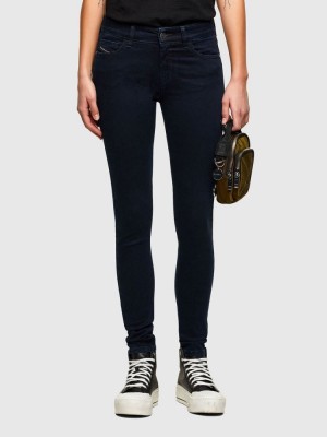 Dark Blue Diesel Slandy Women's Skinny Jeans | 78529SGJV