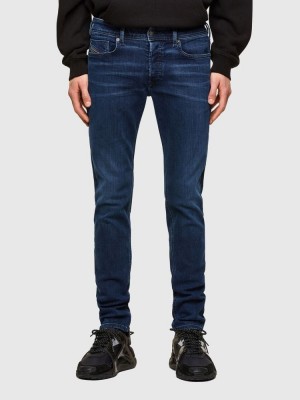 Dark Blue Diesel Sleenker Men's Skinny Jeans | 86945YNAP