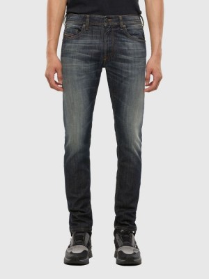 Dark Blue Diesel Thommer Men's Slim Jeans | 86521MTNQ