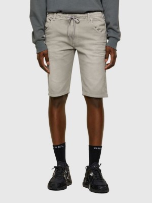 Grey Diesel D Krooshor Men's Denim Shorts | 94512LGKO