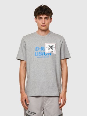 Grey Diesel T Just B62 Men's T Shirts | 40395YBAQ