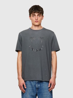 Grey Diesel T Just B64 Men's T Shirts | 06284UTIS