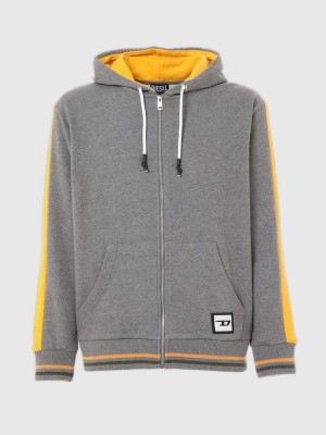 Grey / Yellow Diesel Umlt Brandon Z Sp Men's Hoodie | 67134GYOD