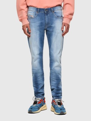 Light Blue Diesel D Strukt Men's Slim Jeans | 64075BQUW