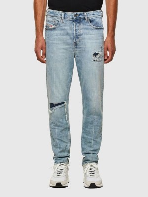 Light Blue Diesel D Vider Men's Carrot Jeans | 46751GYFD