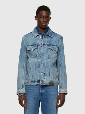 Light Blue Diesel Nhill C1 Men's Denim Jackets | 53162CSNT