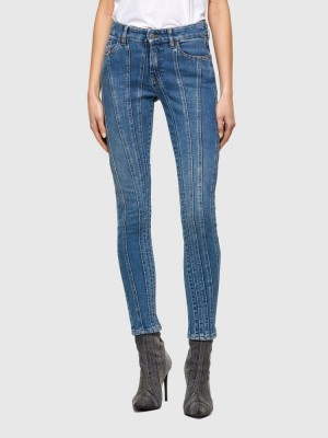 Light Blue Diesel Slandy Women's Skinny Jeans | 52039SVHZ