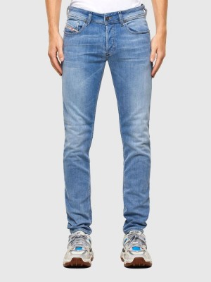 Light Blue Diesel Sleenker Men's Skinny Jeans | 52963VCWF