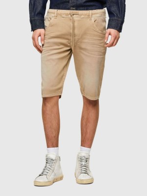 Light Brown Diesel D Krooshor Men's Denim Shorts | 13076WGMV